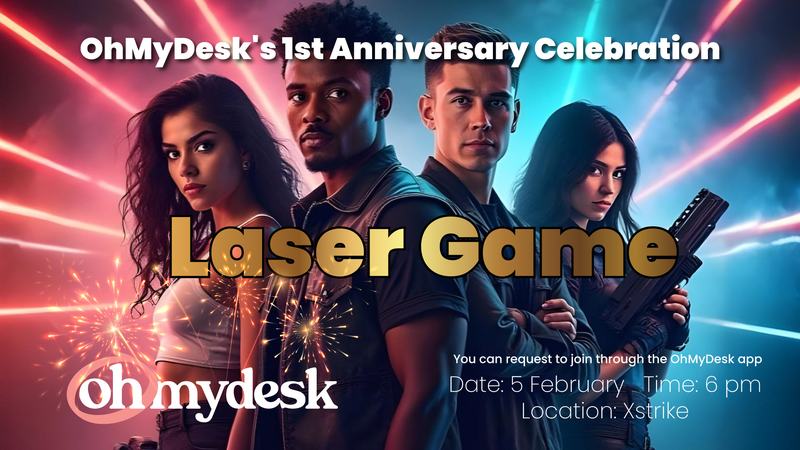 شب Laser Game — اولین سالگرد Oh My Desk