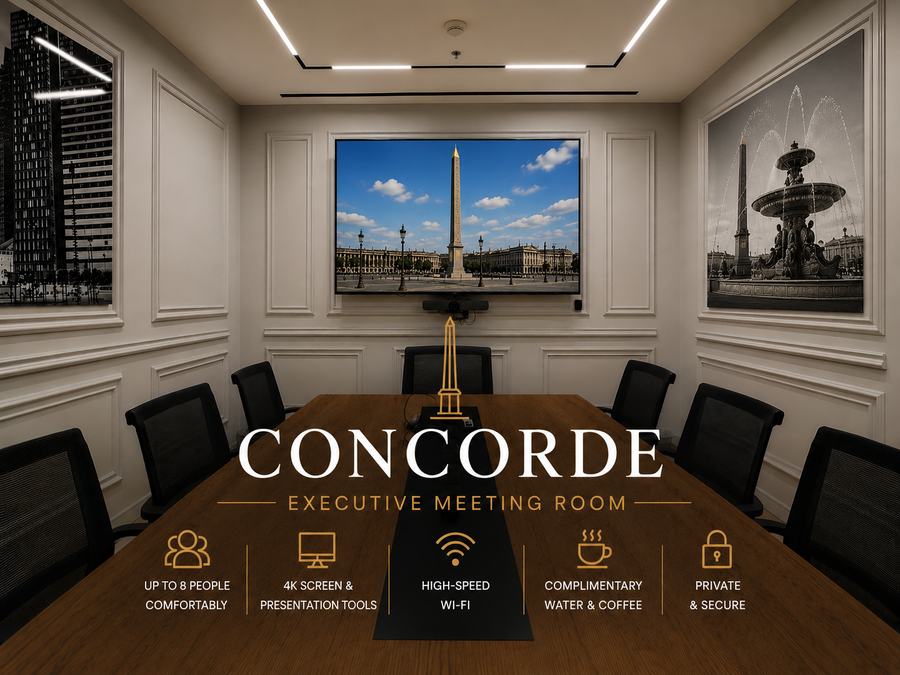 قاعة اجتماعات Concorde — Oh My Desk Business Bay